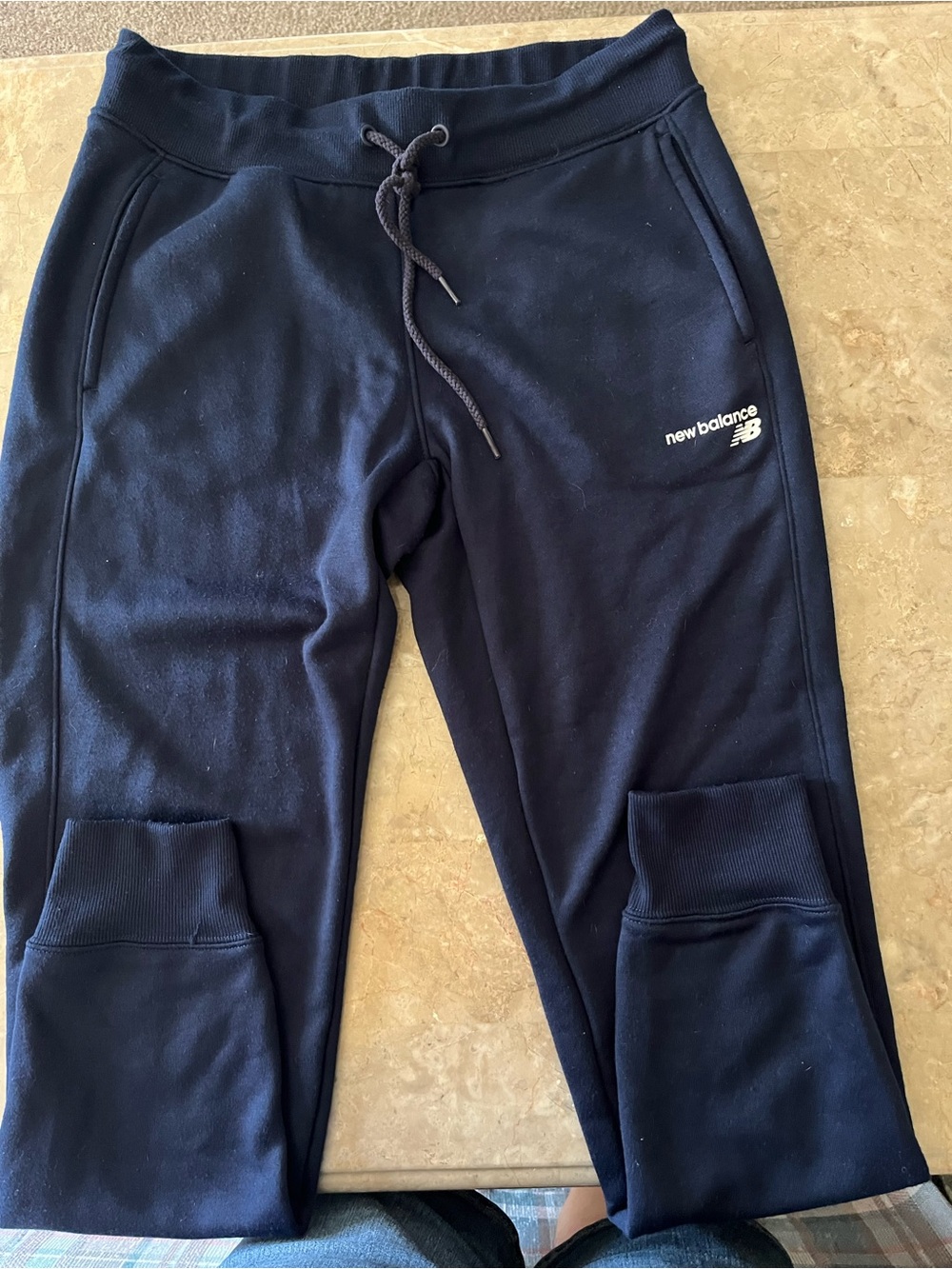 New Balance Kids Navy Sweatpant Joggers with Logo